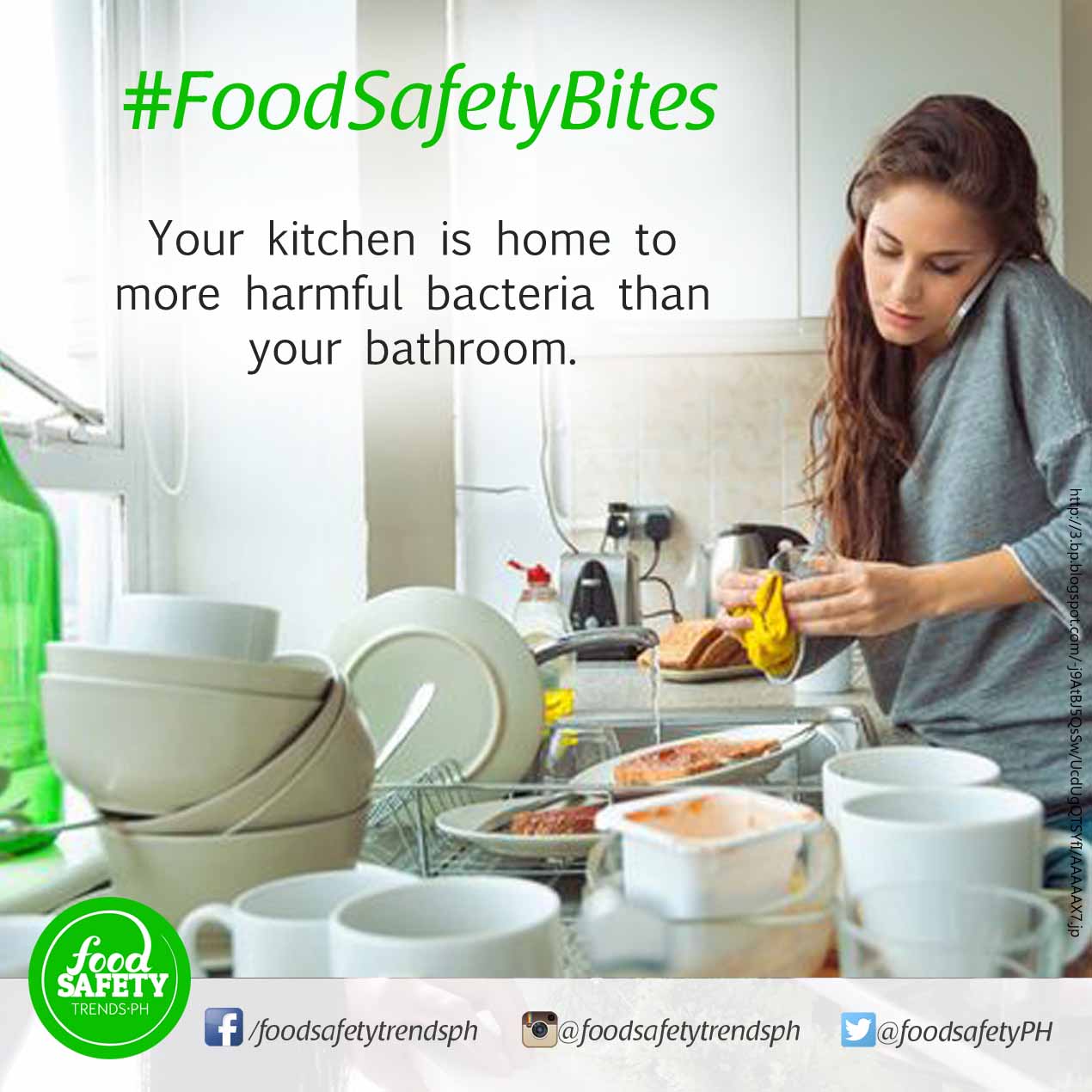 Your kitchen is home to more harmful bacteria than your bathroom.